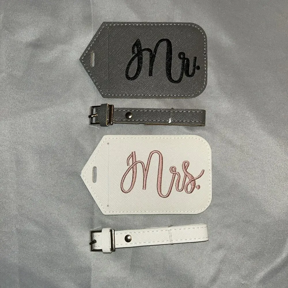 Matching Passport Covers Honeymoon Mr Mrs Wife Husband ID Holder Gray White